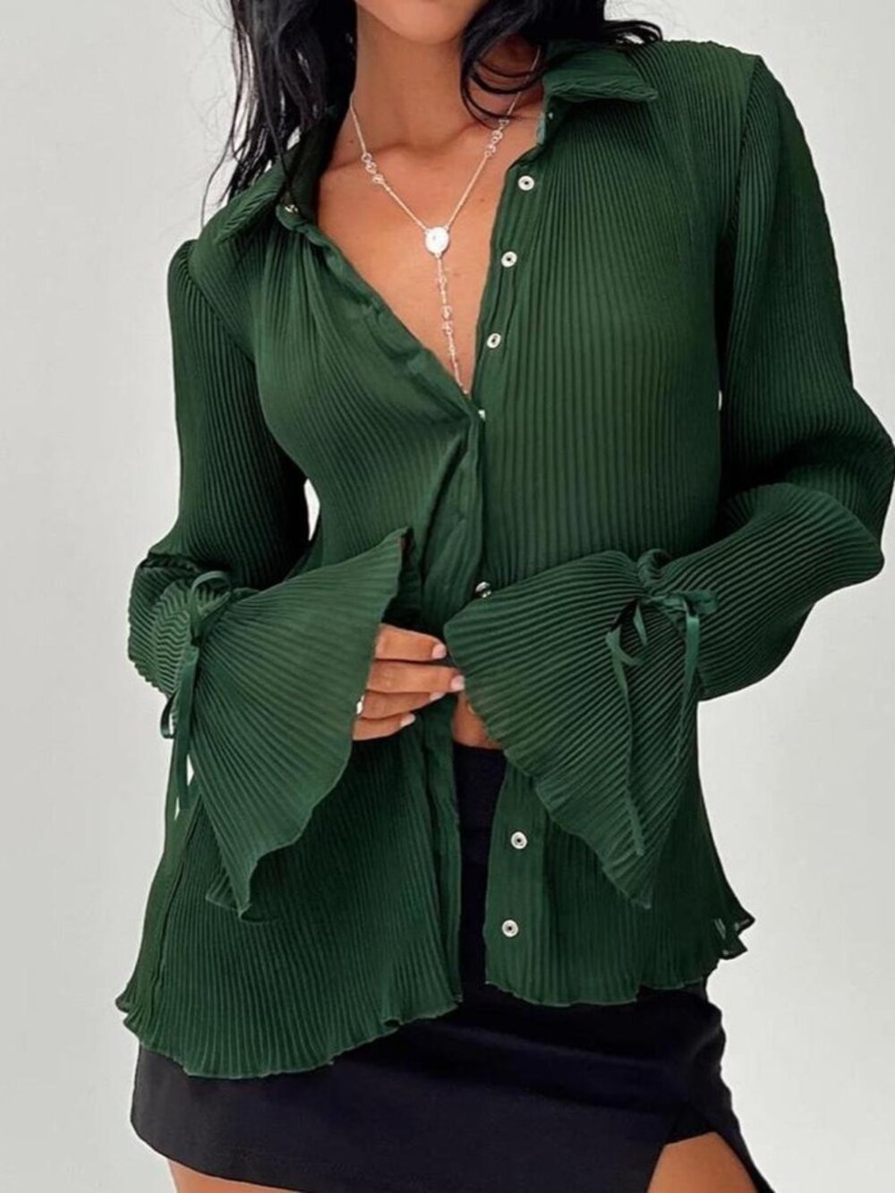 Princess Polly Ravil Forest Green Blouse ** Size 2